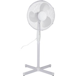 Staande ventilator verstelbaar wit 40 cm - Staande ventilatoren