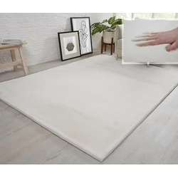 Fluffy vloerkleed - Effen Hoogpolig Super Zacht - Crème - 160 X 230 CM