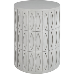 DEARA - Bijzettafel - Lichtgrijs - MDF