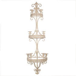 Clayre & Eef Kandelaar Beige Metaal