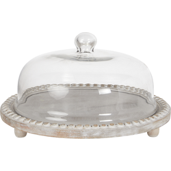 DENDERA - Cupcake standaard - Lichthout  - Glas