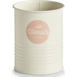 Zeller Kookgereihouder - Metaal - Wit/Roze - Utensils Sweet Home - Keukenhulphouders