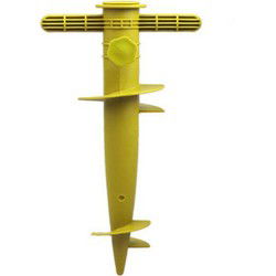 Parasolharing - geel - kunststof - D22-32 mm x H31 cm - Parasolvoeten