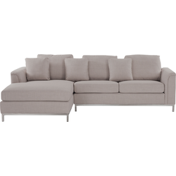 OSLO - Hoekbank - Lichtbeige - Rechterzijde - 270 cm - Polyester