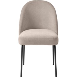 Eetkamerstoel Grijs - Chenille Stof - Stoel Creston - Set van 2