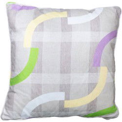 Sierkussen met paspel ca. 50x50 cm Tess purple (4 stuks)