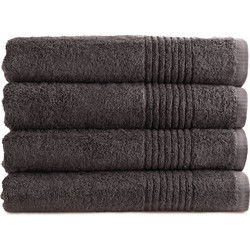 PHLOX Handdoeken Set 70x140 cm - 4 stuks - 600 g/m2 Zacht Katoen - Supreme Collectie - Antraciet