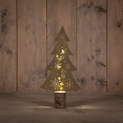 B.O. Paper Tree Gold 31 cm 10Led Warm White 2Xaa