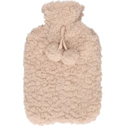 DID Warmwaterkruik - met zachte pluche hoes - beige - 2L - kruik - Kruiken