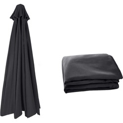 Feel Furniture - Kantelbare parasol vervangingsdoek - Donkergrijs