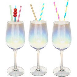 Secret de Gourmet Wijnglazen - 6x - 380 ml - Fantasy - Parelmoer - Wijnglazen