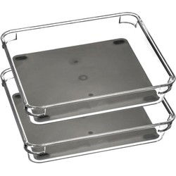 5Five Keuken lade organizer bakje - 2x - Tidy Smart - 16 x 23 x 4,5 cm - Bestekbakken