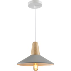 QUVIO Hanglamp rond grijs - QUV5068L-GREY