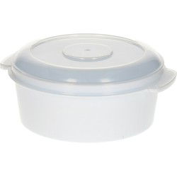 PlasticForte Magnetronschaal - 500 ml - wit - kunststof - BPA vrij - Magnetronbakken