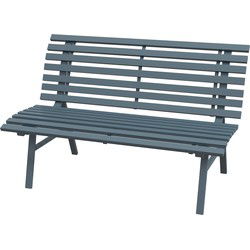 4goodz Tuinbank Weerbestendig Aluminium 67x123x79 cm - Blauw