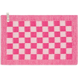 Knit Factory Placemat Block - Ecru/Fuchsia - 50x30 cm