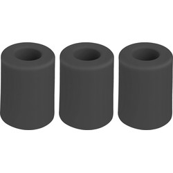 Deltafix Deurbuffer - 3x - deurstopper - zwart - rubber - 50 x 35 mm - Deurstoppers
