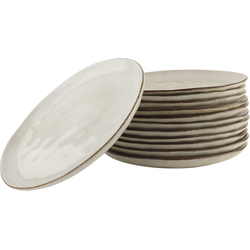 OTIX Dinerborden -  Bordenset - 12 Persoons - Beige - 26,5cm - Keramiek - LILY