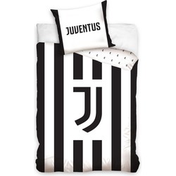 Juventus Dekbedovertrek - Eenpersoons - 140x200 cm - Kussensloop 60x70 cm - Katoen - Zwart/Wit