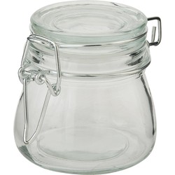 Clayre & Eef Voorraadpot  Ø 9x7 cm Glas Rond Voorraadbus