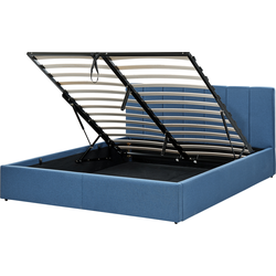 Beliani DREUX - Tweepersoonsbed-Blauw-Polyester