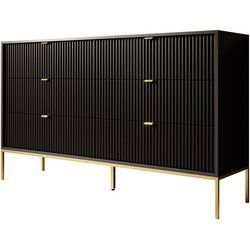 Meubella - Ladekast Navil 2 - Zwart - 154 cm