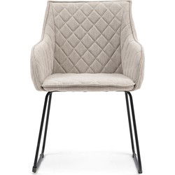 Riviera Maison Frisco Drive Dining Armchair, mouliné linen, fabulous flax
