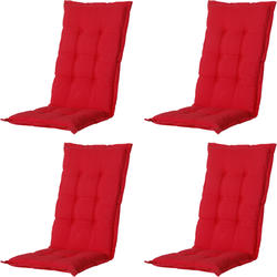 Madison -  Tuinstoelkussen Lage Rug Panama red - Ca. 105x50 cm - Set van 4