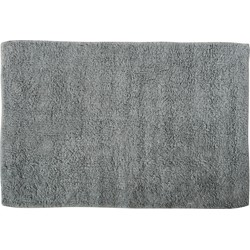 MSV Badkamerkleedje/badmat voor op de vloer - grijs - 45 x 70 cm - Badmatjes
