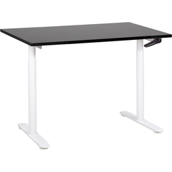 DESTINAS - Verstelbaar bureau - Zwart/Wit - Spaanplaat