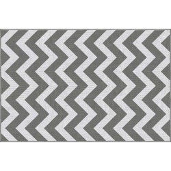 4goodz Waterbestendig Buitenkleed met Draagtas 121x182 cm - Grijs/Wit
