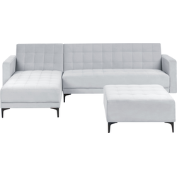 Beliani ABERDEEN - Modulaire Sofa-Grijs-Fluweel