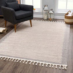 Felta Modern Mocca vloerkleed - Laagpolig / Kader - 120 X 170 CM