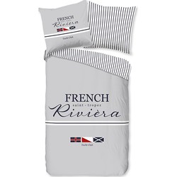 Pure Riviera Dekbedovertrek Grijs-2-persoons (200 x 200/220 cm)