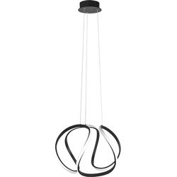 Highlight - Kyra - Hanglamp - LED - 53 x 53  x  180cm - Zwart