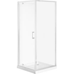 DARLI - Douchecabine - Zilver - 80 x 80 x 185 cm - Veiligheidsglas