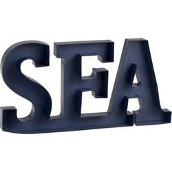  J-Line Decoratie Letters Sea Metaal - Blauw