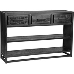 LABEL51 Sidetable Chili - Zwart - Mangohout - Sidetable