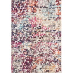 Safavieh Modern Chic Indoor Geweven Vloerkleed, Madison Collectie, MAD458, in Rood & Lichtblauw, 122 X 183 cm