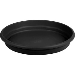 Hega Hogar Opvangbord - zwart - kunststof - D38 cm - Plantenpotten
