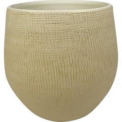 Steege Plantenpot - keramiek - beige - 36 x 32 cm - Plantenpotten