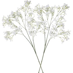 2x stuks kunstbloemen Gipskruid/Gypsophila takken wit 95 cm - Kunstbloemen