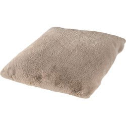 Heaven Soft - Fluffy Kussen - Hoogpolig, 100% Polyester, Super Soft Touch - Licht Taupe- 48x48 CM