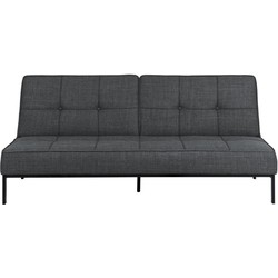 Slaapbank 2-Zits - Grijs Stof - Zithoogte 41cm - 95x198x87cm - Lou