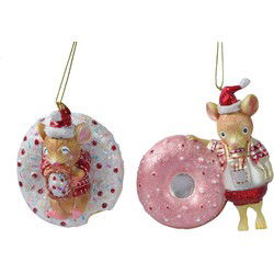 Muis glas l9b8.3h7.5 cm a2 kerst