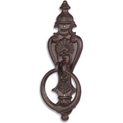 A PAIR OF CAST IRON DOOR KNOCKERS