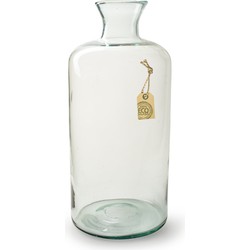 Transparante Eco vaas/vazen met hals van glas 44 x 18 cm - Vazen