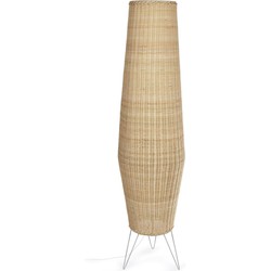 Kave Home - Vloerlamp Kamaria groot rotan met natuurlijke finish