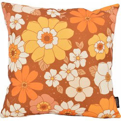 Sierkussen Retro Bloemen #1 | 45 x 45 cm | Katoen/Linnen