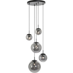 Steinhauer hanglamp Bollique led - zwart - metaal - 60 cm - E27 fitting - 2730ZW